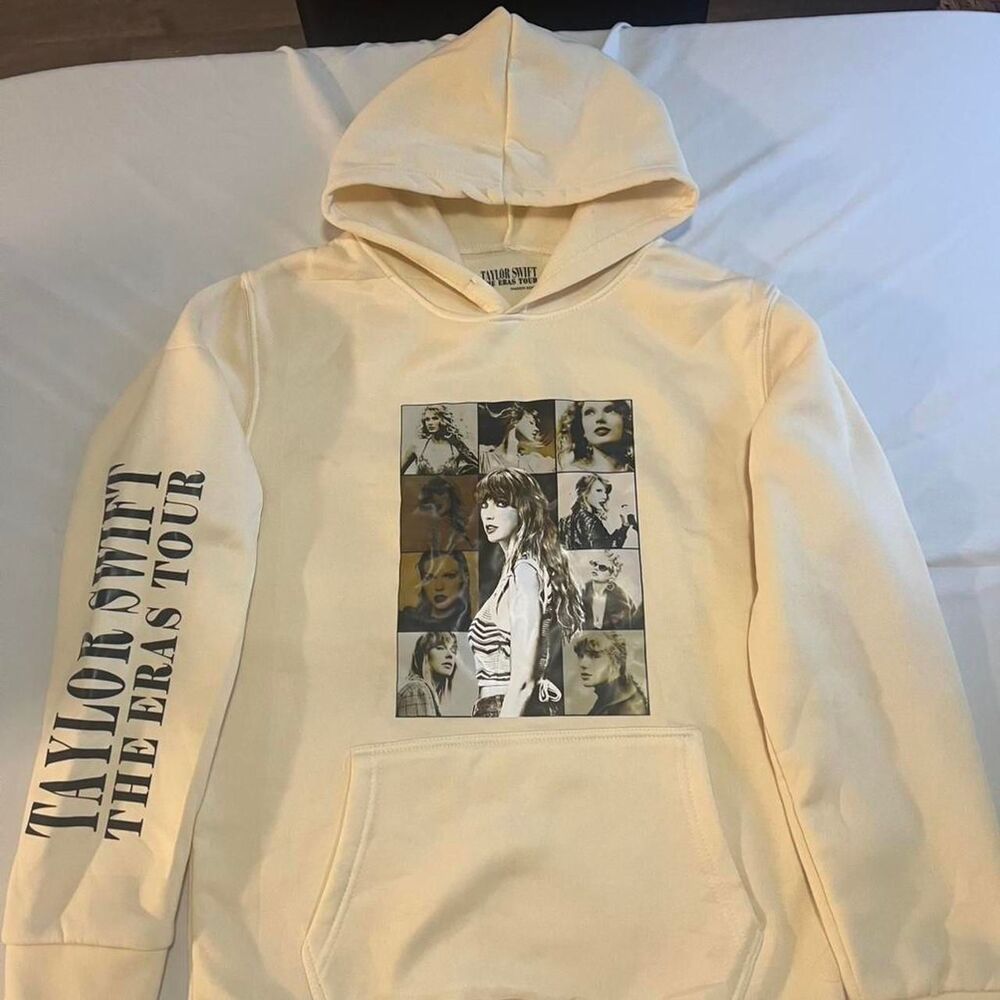 Unbranded Women's Cream and Yellow Hoodie